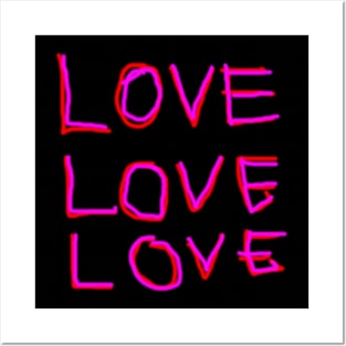 Pink Love Posters and Art